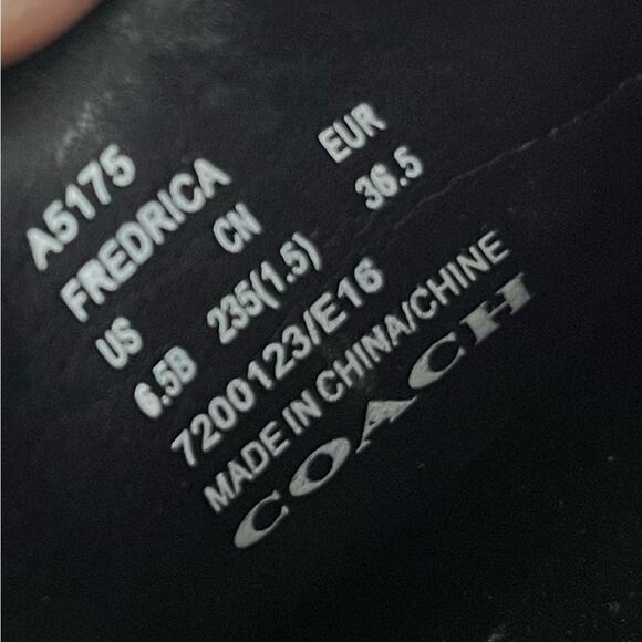 Coach Womens Fredrica Leather Loafer Shoes Slip On Black 6.5 - Picture 11 of 11